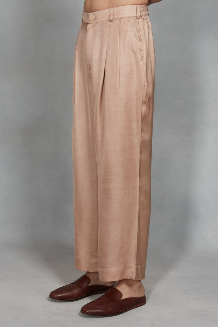 Udaan Indo Western Jacket Set in Rose Gold