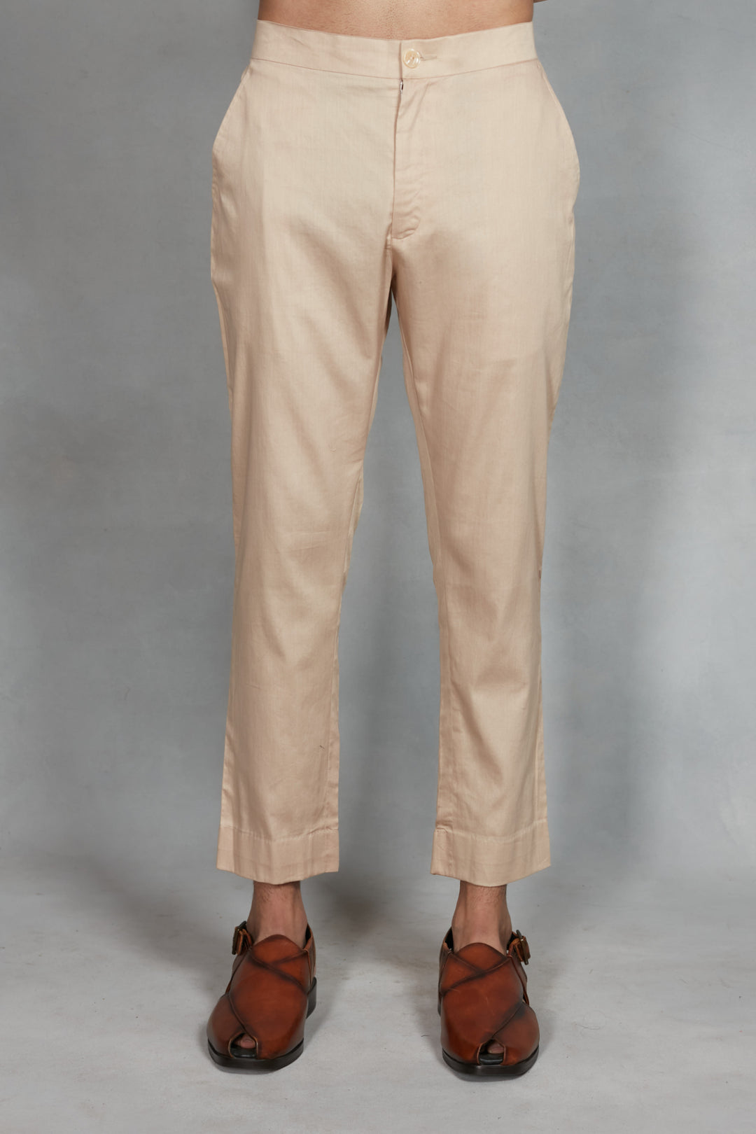 Dhuri Indo Western Jacket Set in Beige