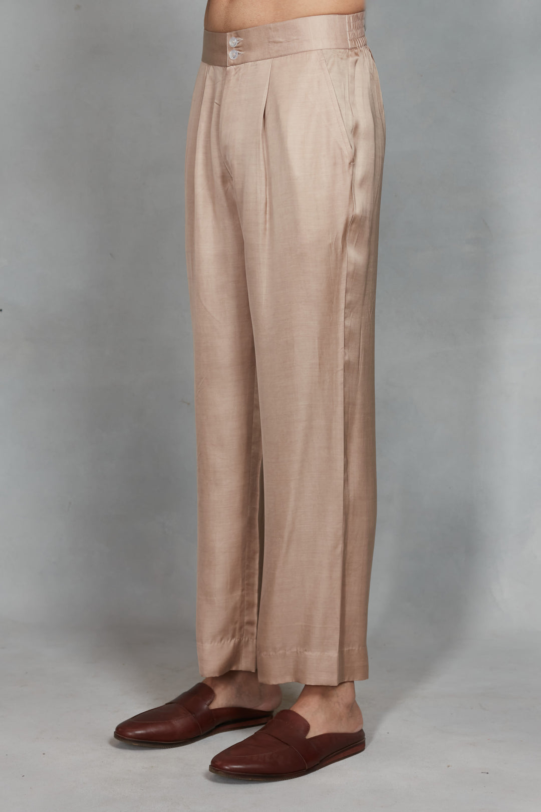 Ujaas Indo Western Jacket Set in Champagne