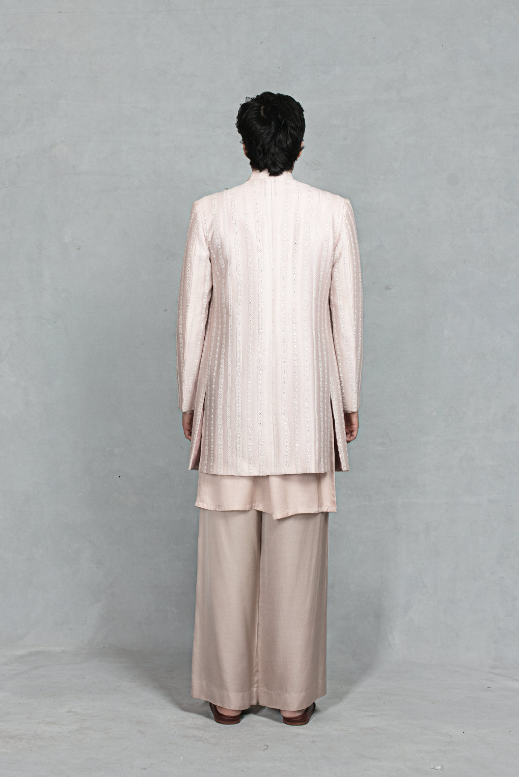 Ehsaas Indo Western Jacket Set in Mauve
