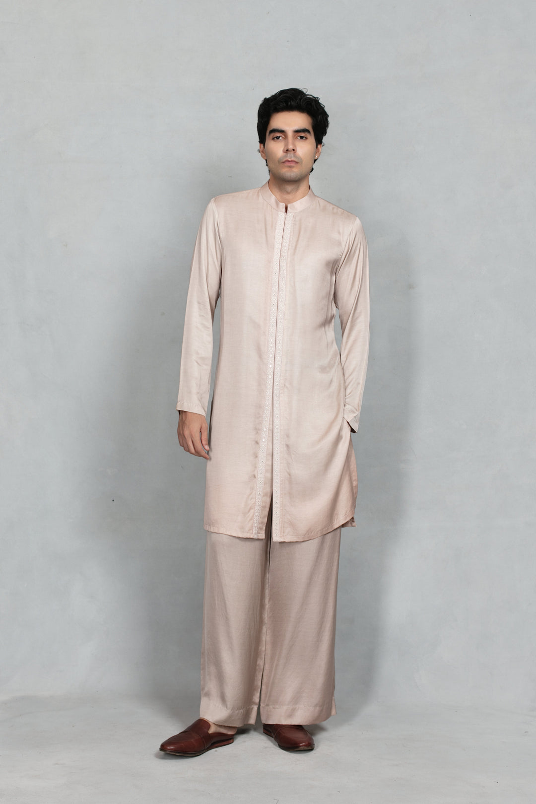 Ehsaas Indo Western Jacket Set in Mauve