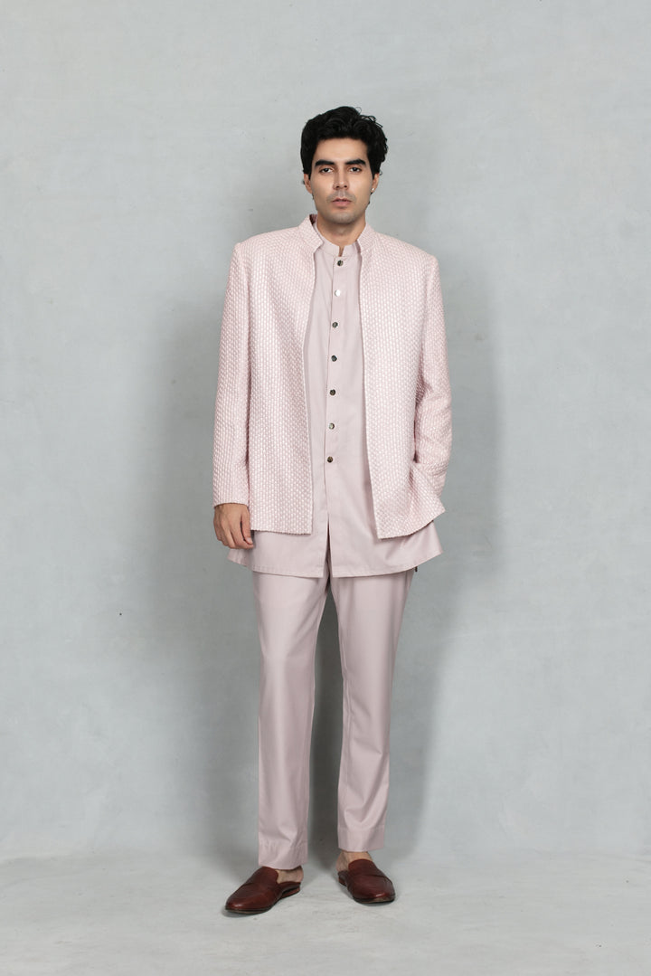 Raaz Indo Western Jacket Set in Mauve