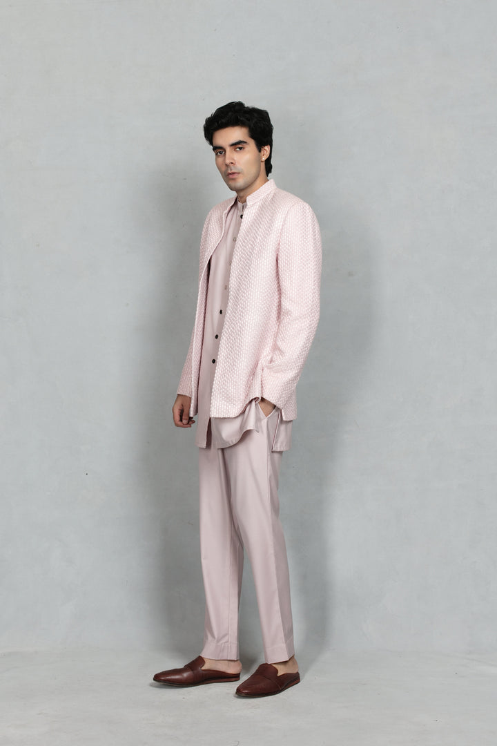 Raaz Indo Western Jacket Set in Mauve
