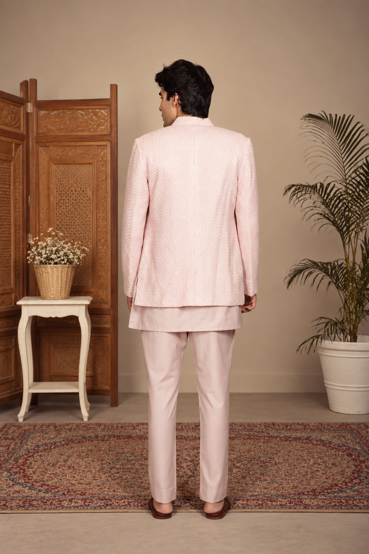 Raaz Indo Western Jacket Set in Mauve