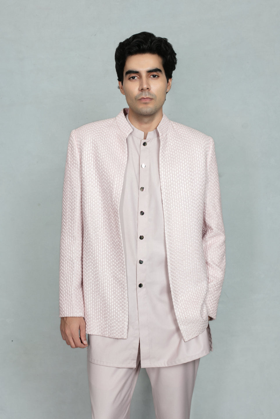 Raaz Indo Western Jacket Set in Mauve