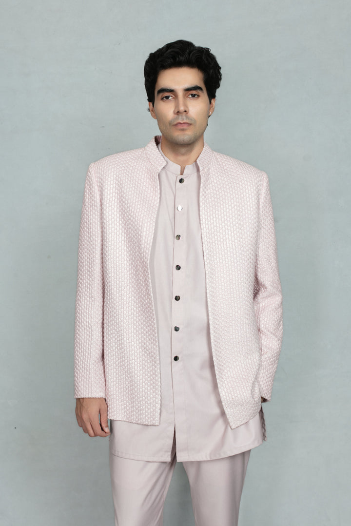 Raaz Indo Western Jacket Set in Mauve