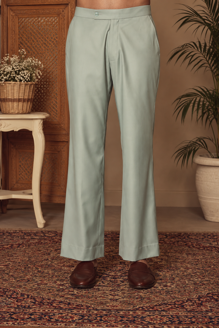 Shair Indo Western Jacket Set in Sage Green