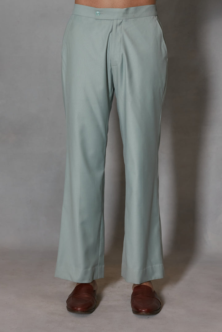 Shair Indo Western Jacket Set in Sage Green