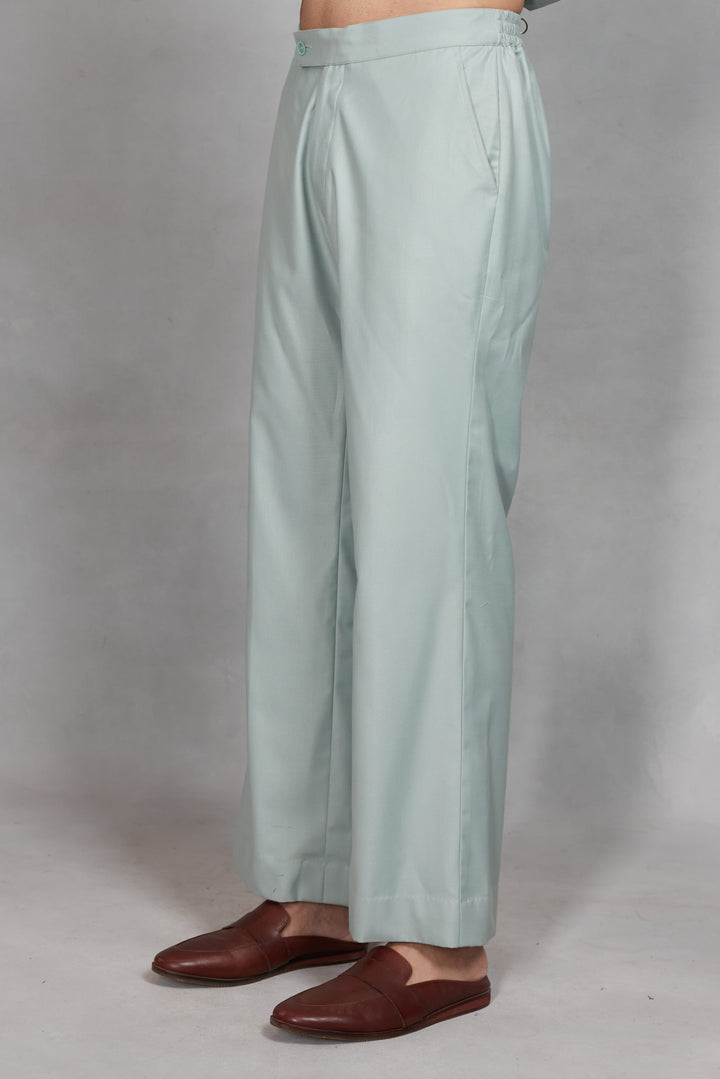 Shair Indo Western Jacket Set in Sage Green