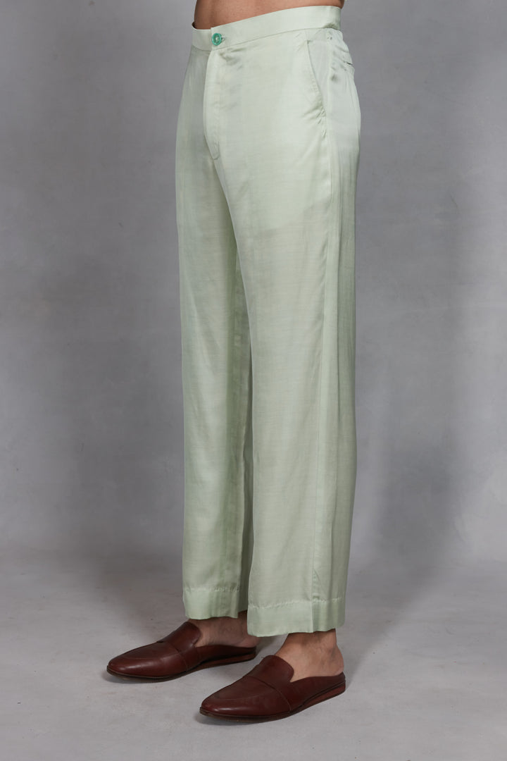 Saagar Indo Western Jacket Set in Mint Green