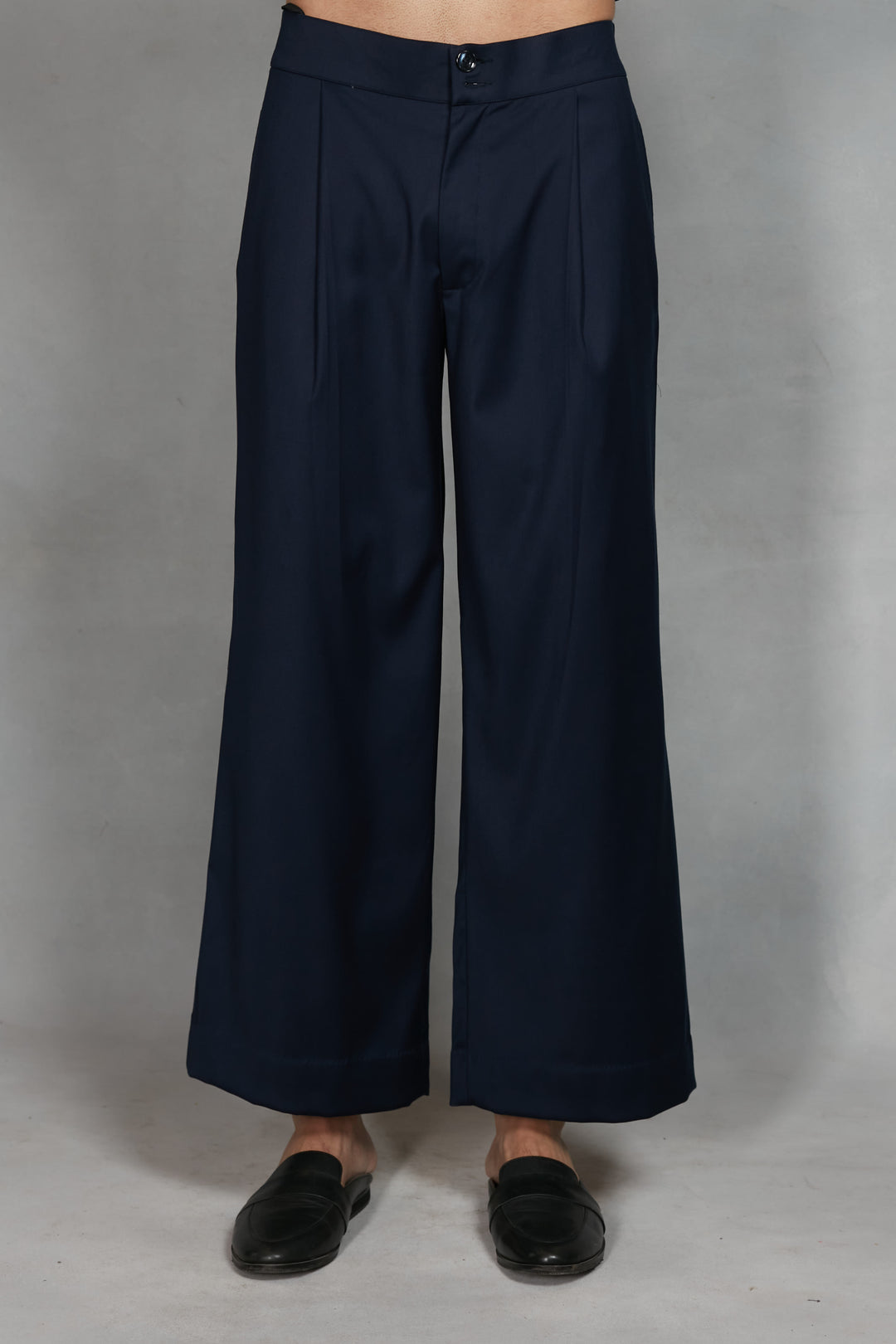 Pravaah Indo Western Jacket Set in Navy Blue