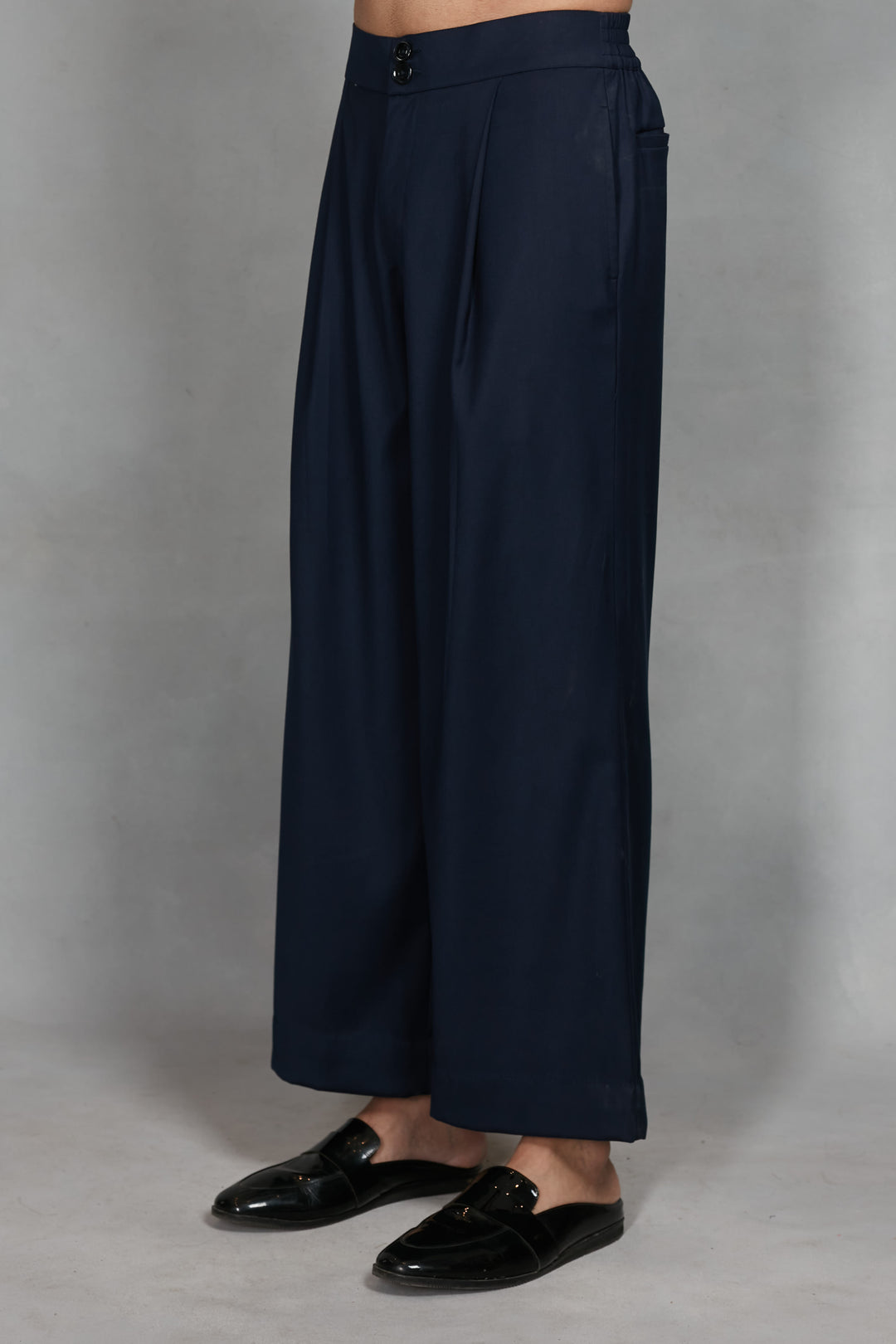 Anant Indo Western Jacket Set in Navy Blue