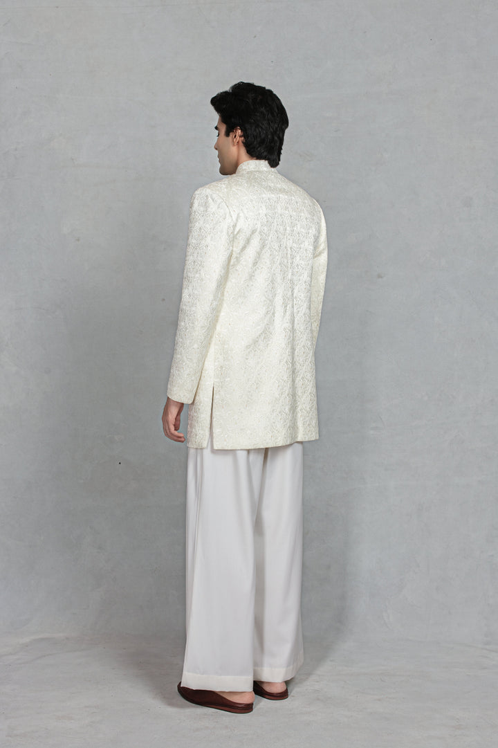 Naksh Indo - Western Jacket Set in White