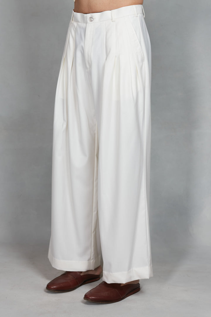 Naksh Indo - Western Jacket Set in White