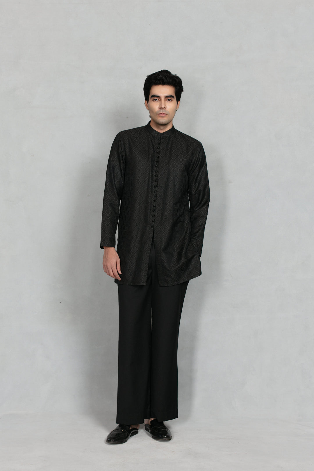 Shahi Indo - Western Jacket Set in Black