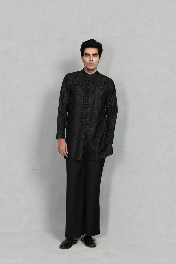 Shahi Indo - Western Jacket Set in Black