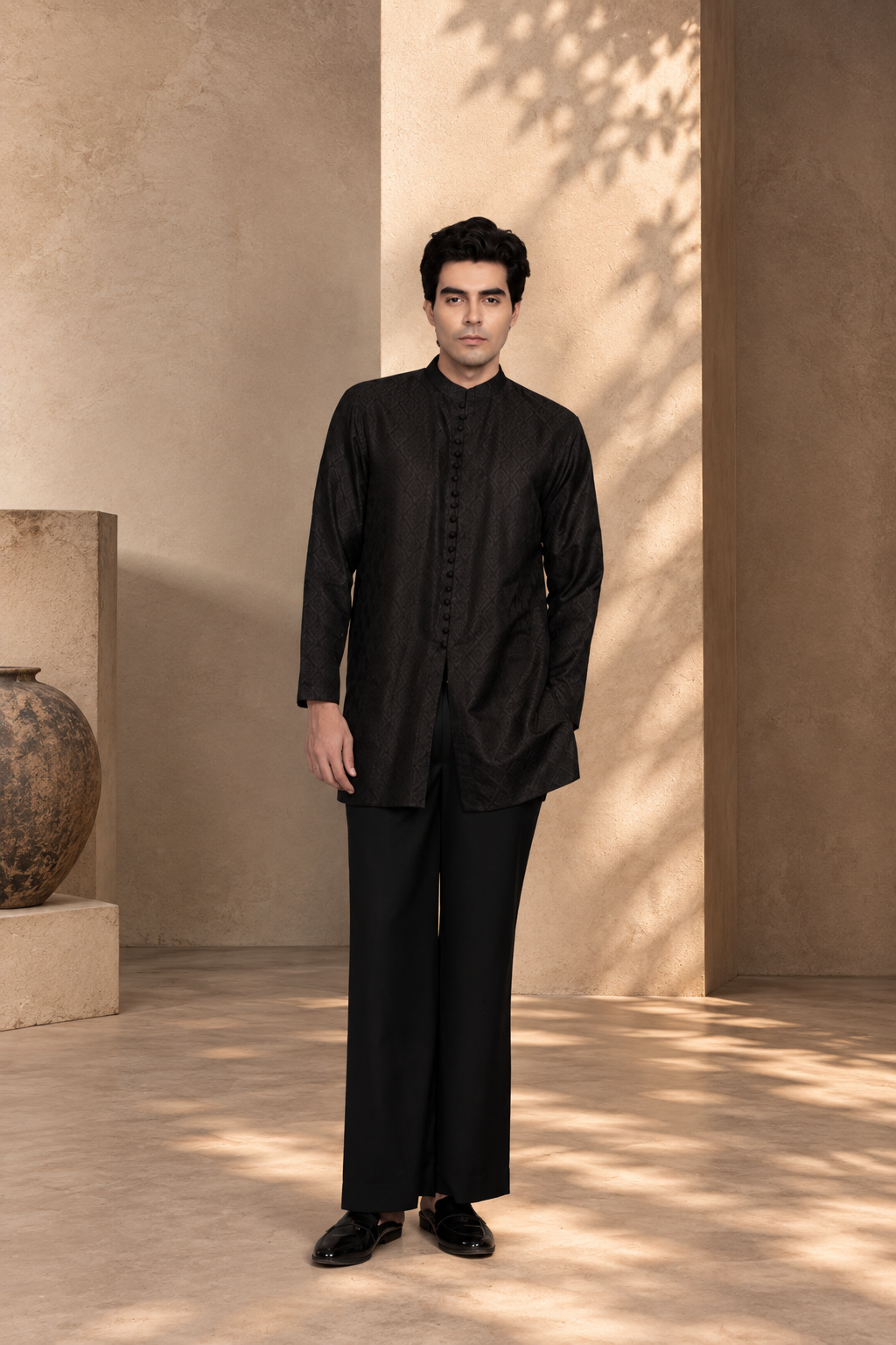 Shahi Indo - Western Jacket Set in Black