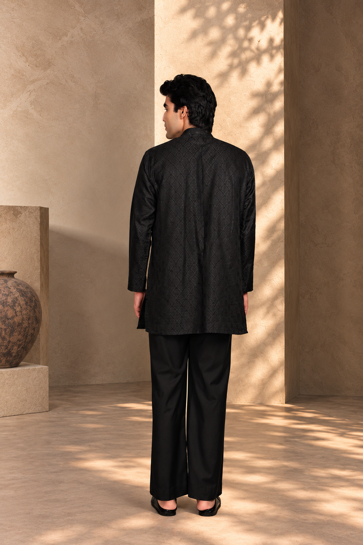 Shahi Indo - Western Jacket Set in Black