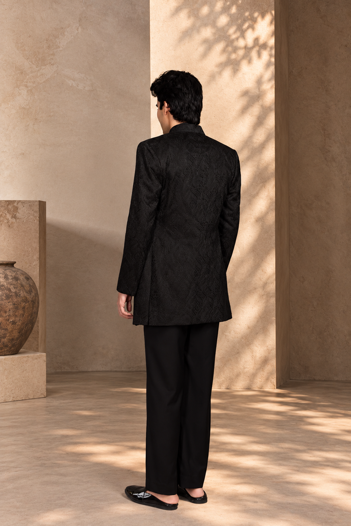 Shahi Indo - Western Jacket Set in Black