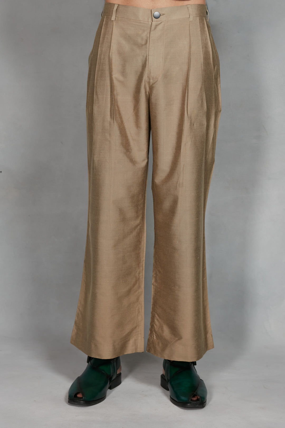 Dastkar Indo - Western Jacket Set in Green