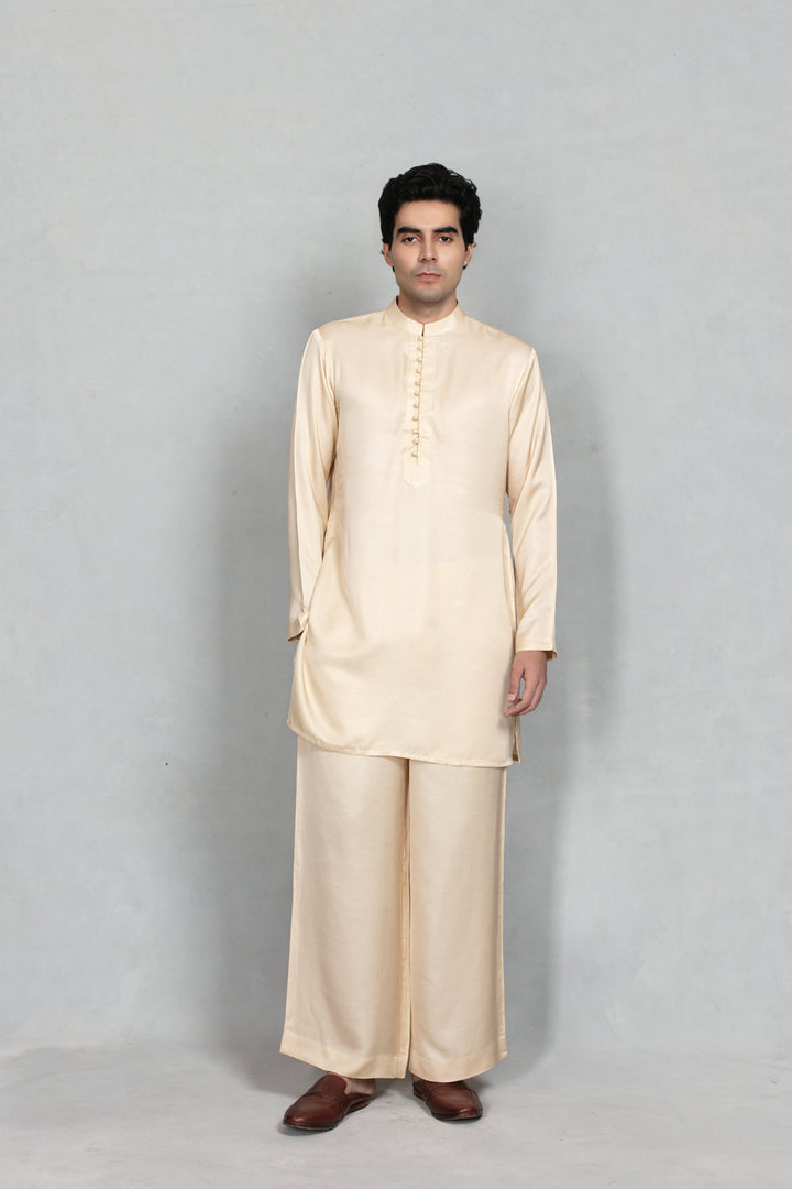 Vyom Indo Western Jacket Set in Ivory