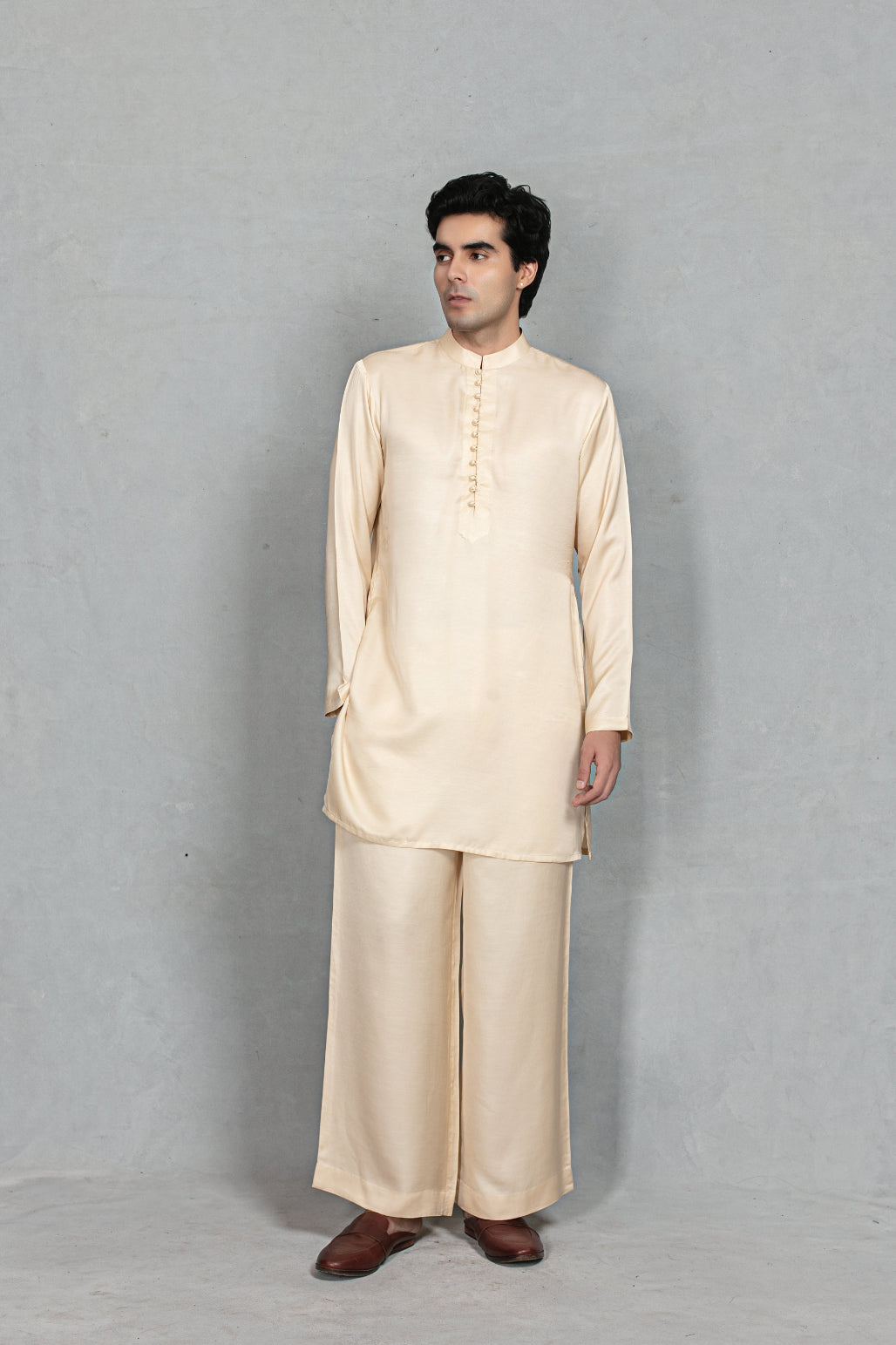 Vyom Indo Western Jacket Set in Ivory