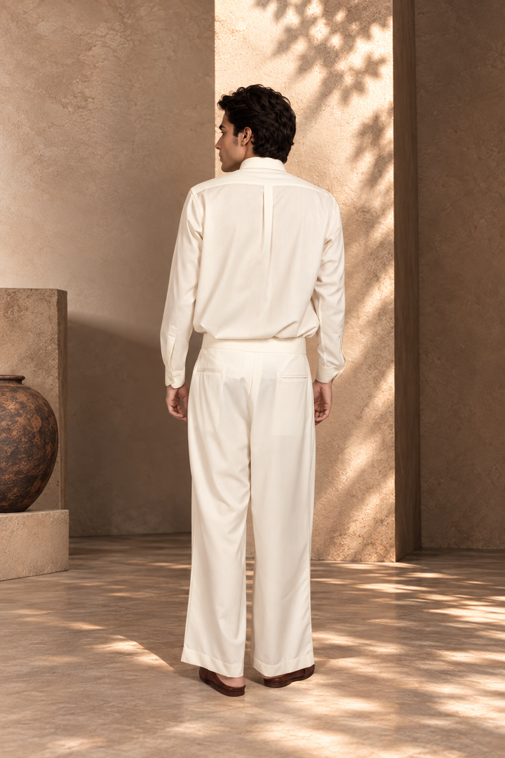 Azeem Jacket Set in Black/Offwhite