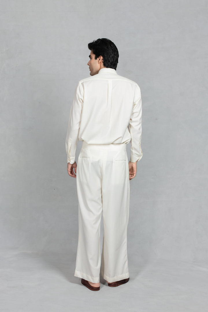 Azeem Jacket Set in Black/Offwhite