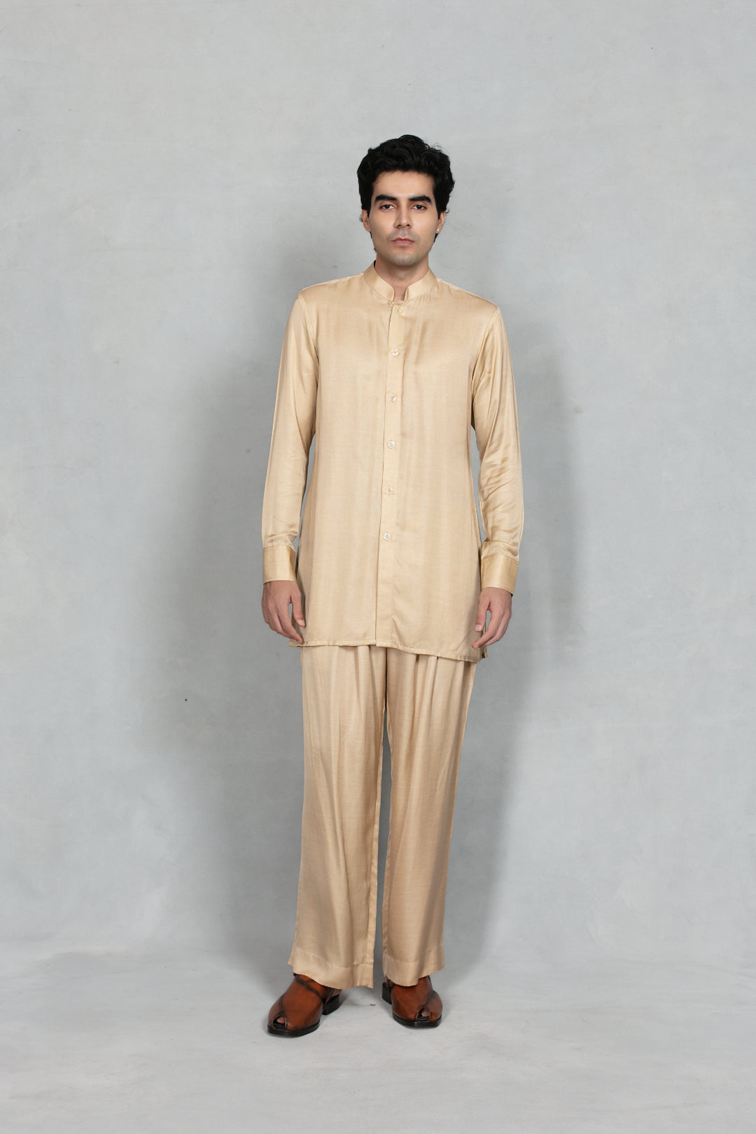Rajwada Bandhgala in Cream/ Beige