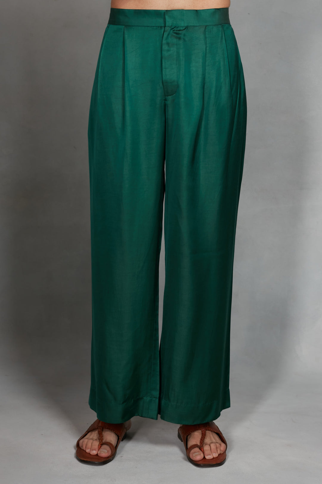 Aangan Indo-Western Jacket Set in Bottle Green