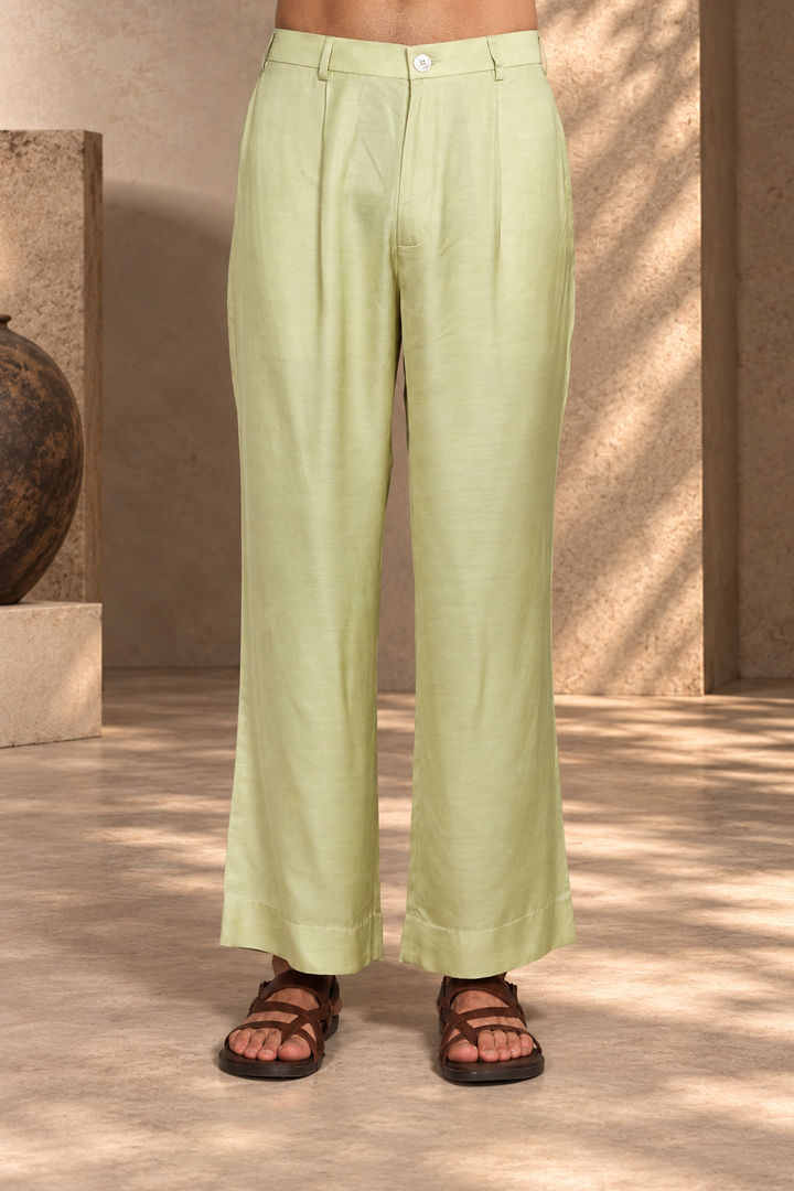 Jaali Indo Western Jacket Set in Beige Gold/Celadon