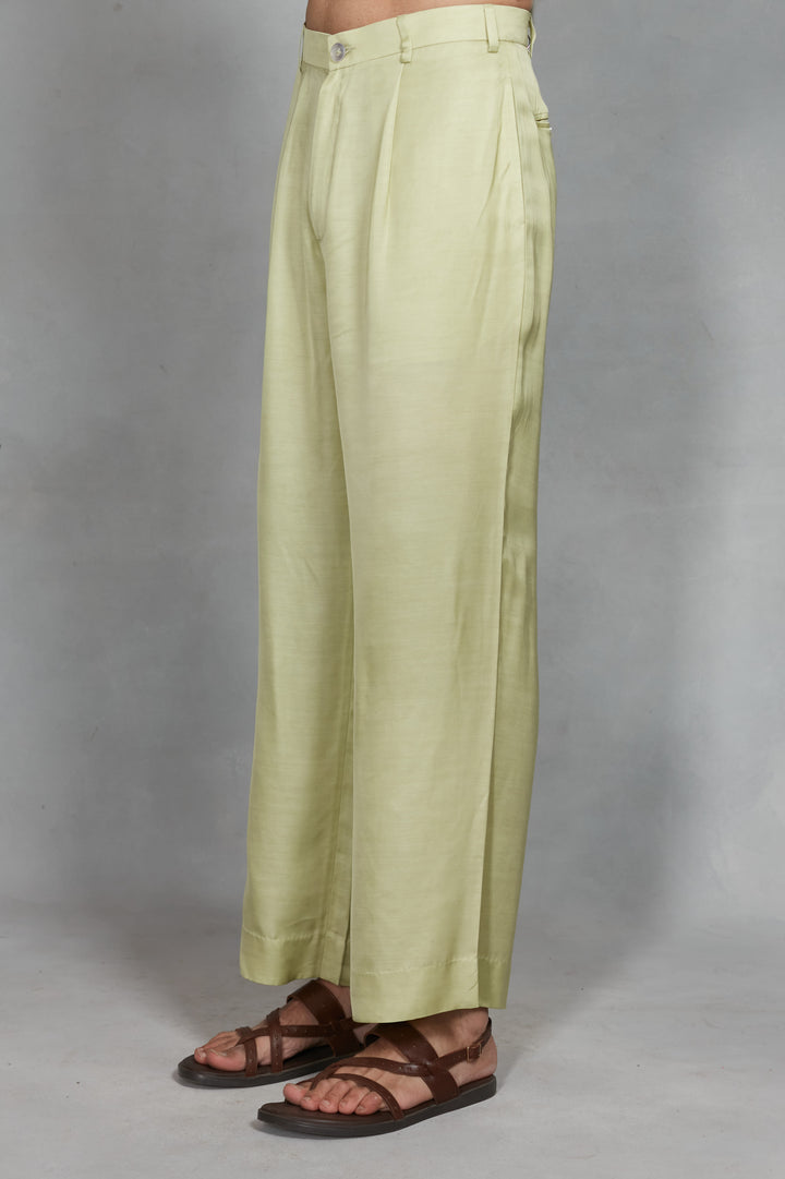 Jaali Indo Western Jacket Set in Beige Gold/Celadon