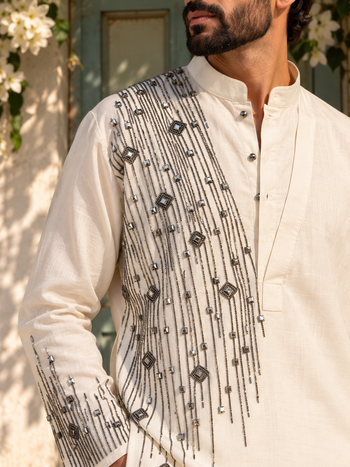 Zarreh Kurta Set in Off White