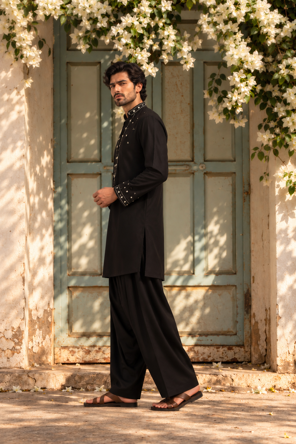 Siyaah Kurta Set in Black
