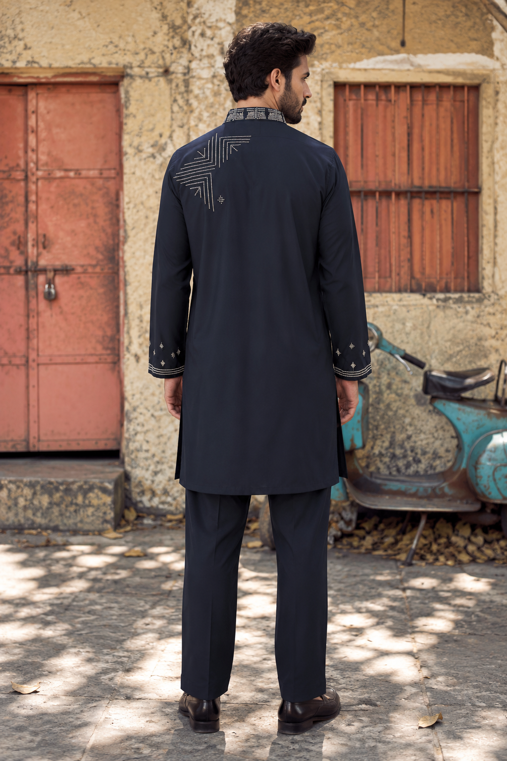 Aarish Kurta Set in Navy Blue Colour