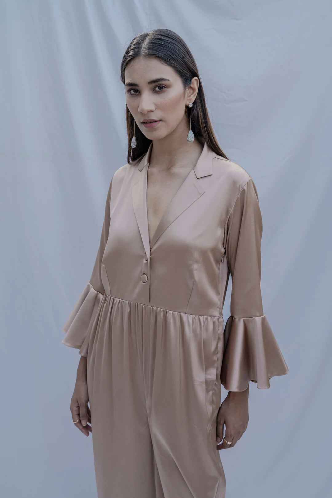 MERLYN- JUMPSUIT WITH BELL SLEEVE