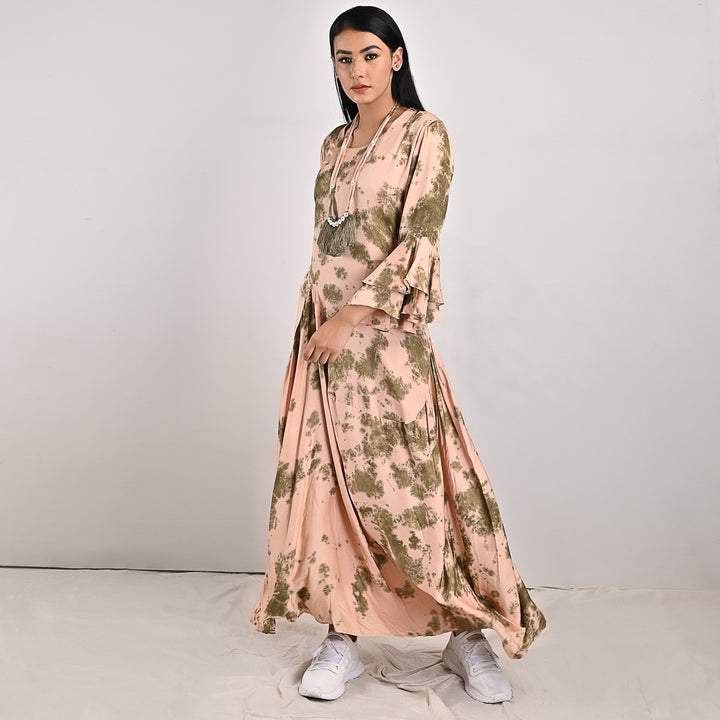 Florence - Tie & Dye Pleated Flowy Dress