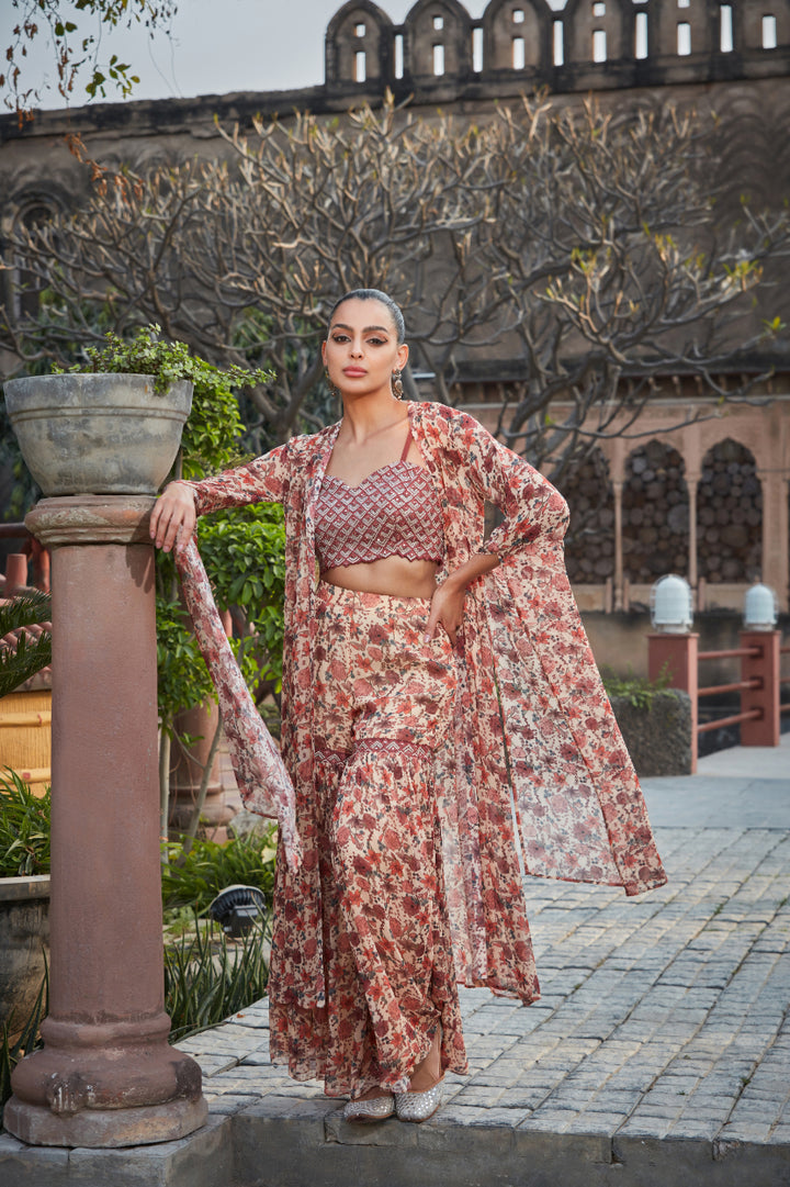 Zuri- Printed Cape Set