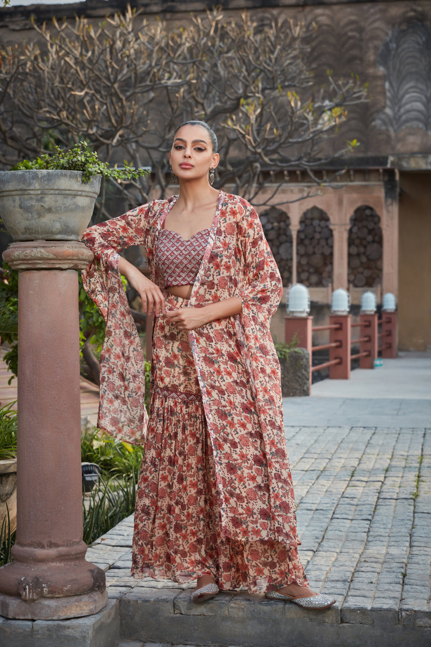 Zuri- Printed Cape Set