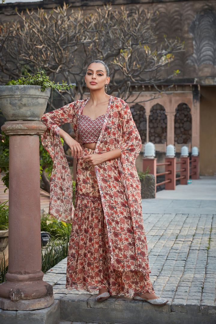 Zuri- Printed Cape Set