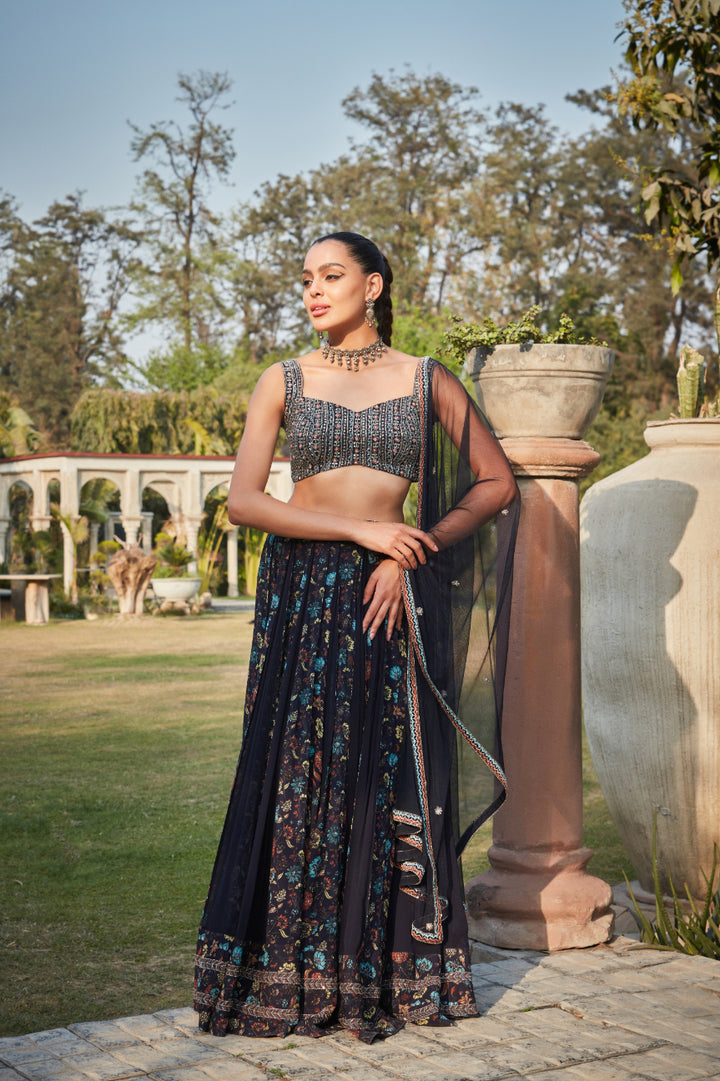 Aniyah- Printed Lehenga Set