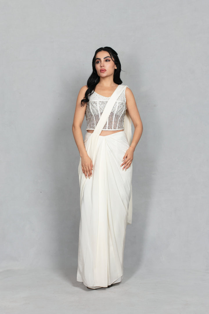 Inaya Concept Saree in Off- White