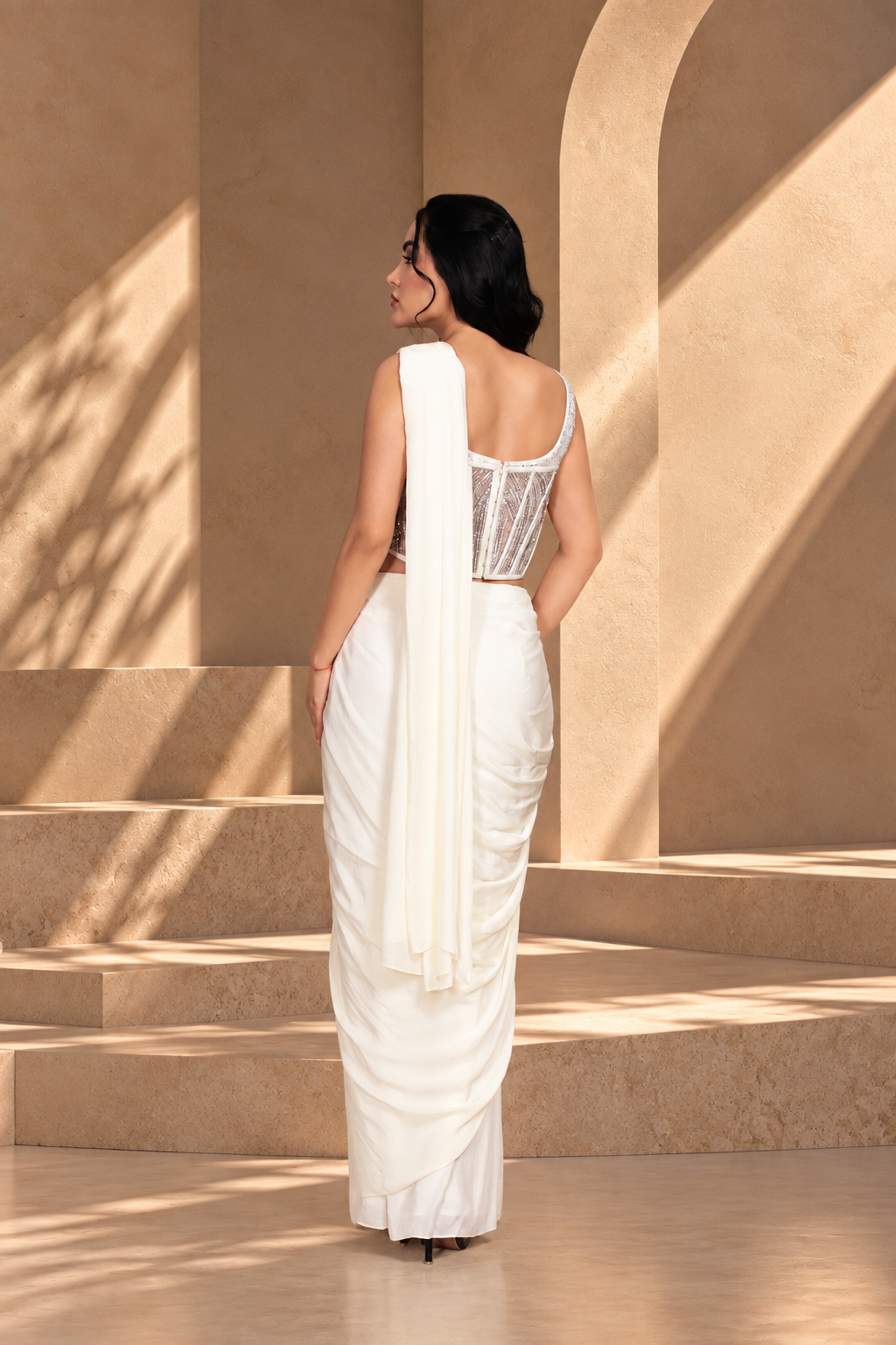 Inaya Concept Saree in Off- White