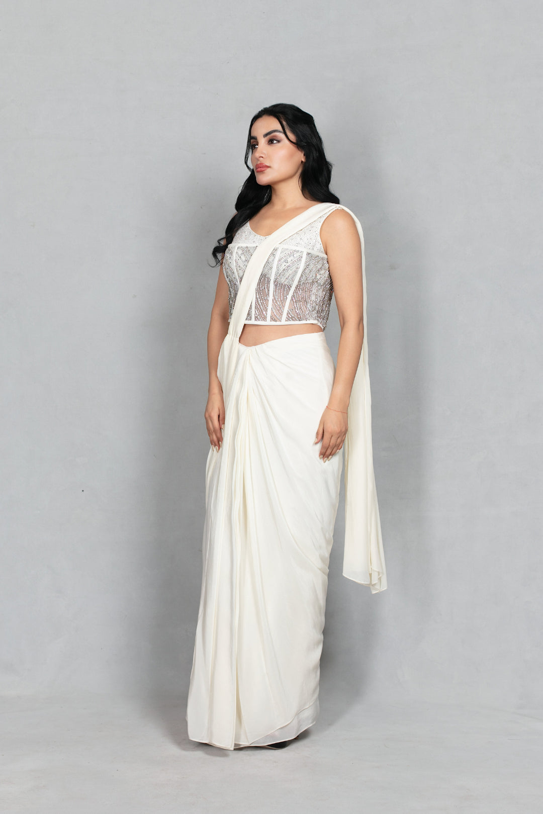 Inaya Concept Saree in Off- White