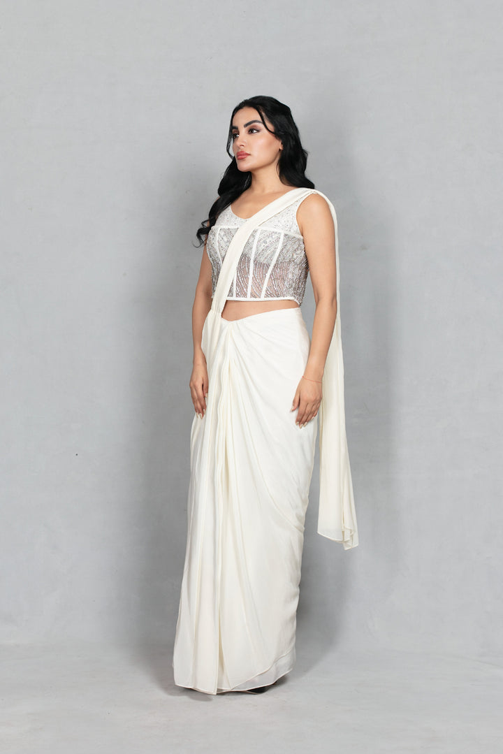 Inaya Concept Saree in Off- White