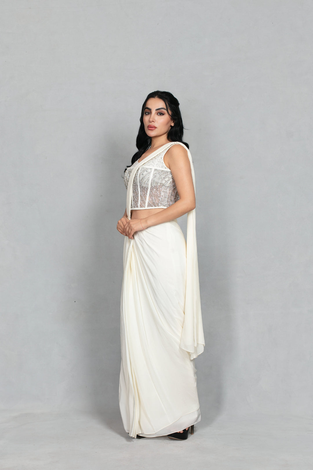 Inaya Concept Saree in Off- White