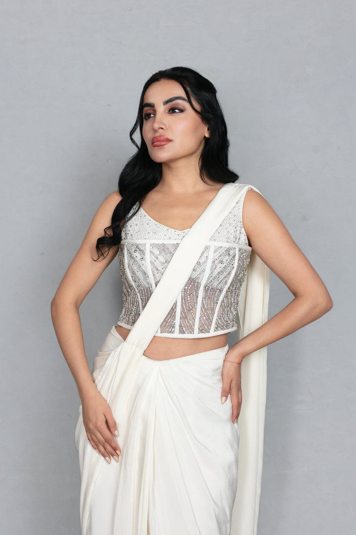 Inaya Concept Saree in Off- White
