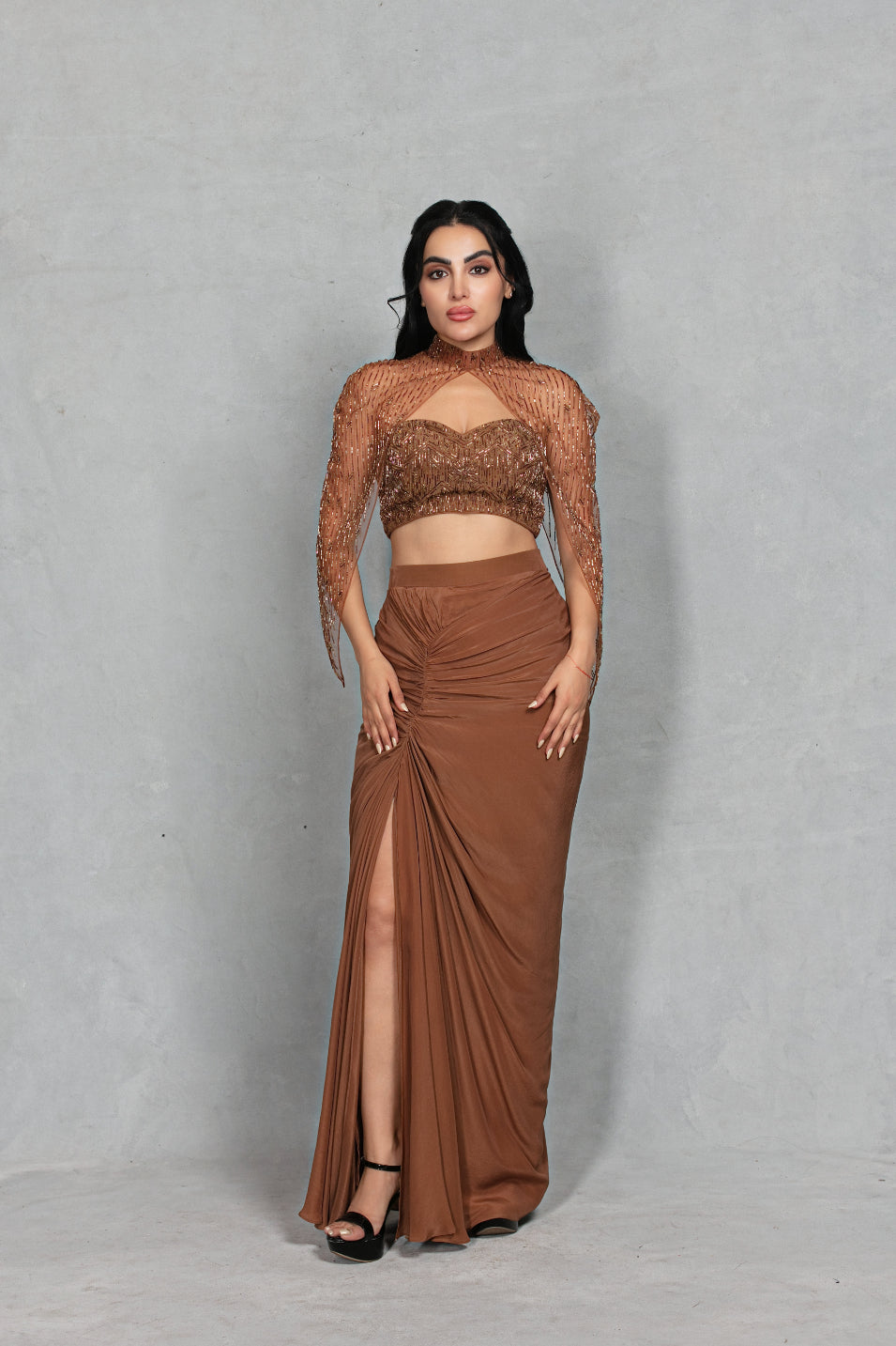 Meher Co-ord Set in Mocha Brown