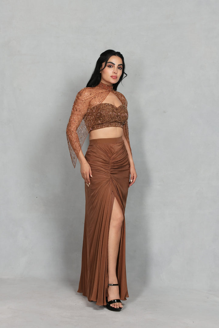 Meher Co-ord Set in Mocha Brown