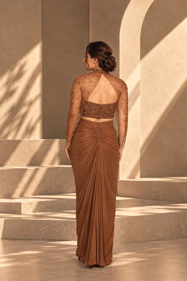Meher Co-ord Set in Mocha Brown